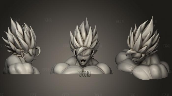 Goku Busto stl model for CNC